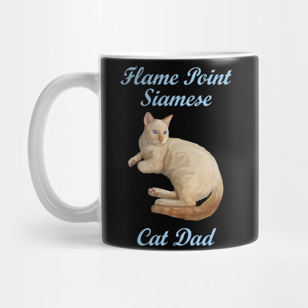 Flame Point Siamese Cat Dad by Art by Deborah Camp